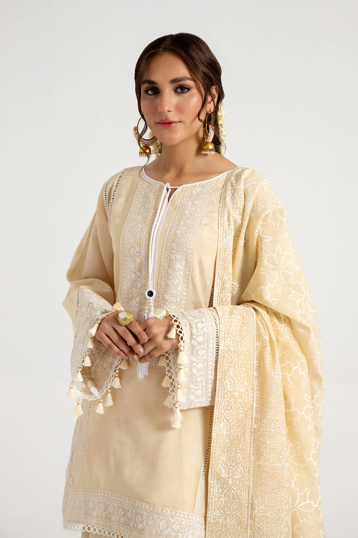 Arif Ashraf - Kehwai - Skin - Viscose Blend and Cotton Silk - 3 Piece