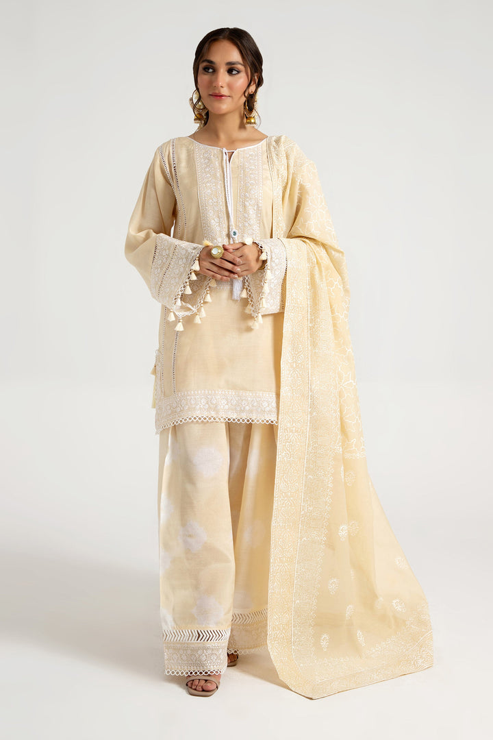 Arif Ashraf - Kehwai - Skin - Viscose Blend and Cotton Silk - 3 Piece