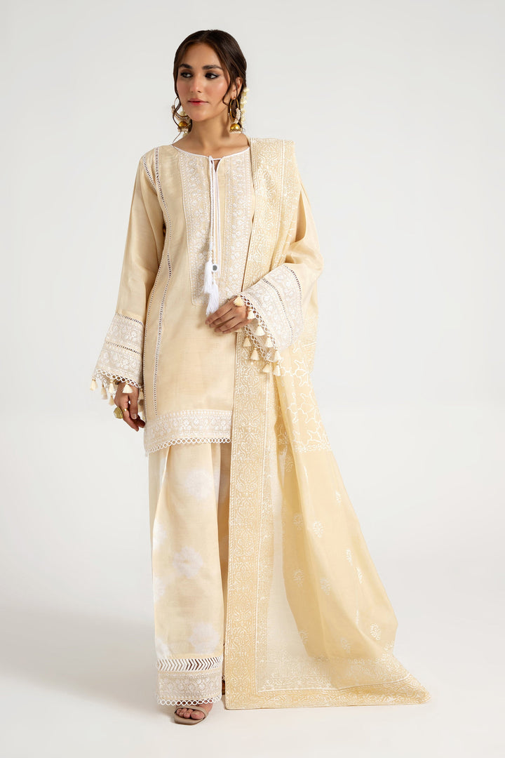 Arif Ashraf - Kehwai - Skin - Viscose Blend and Cotton Silk - 3 Piece