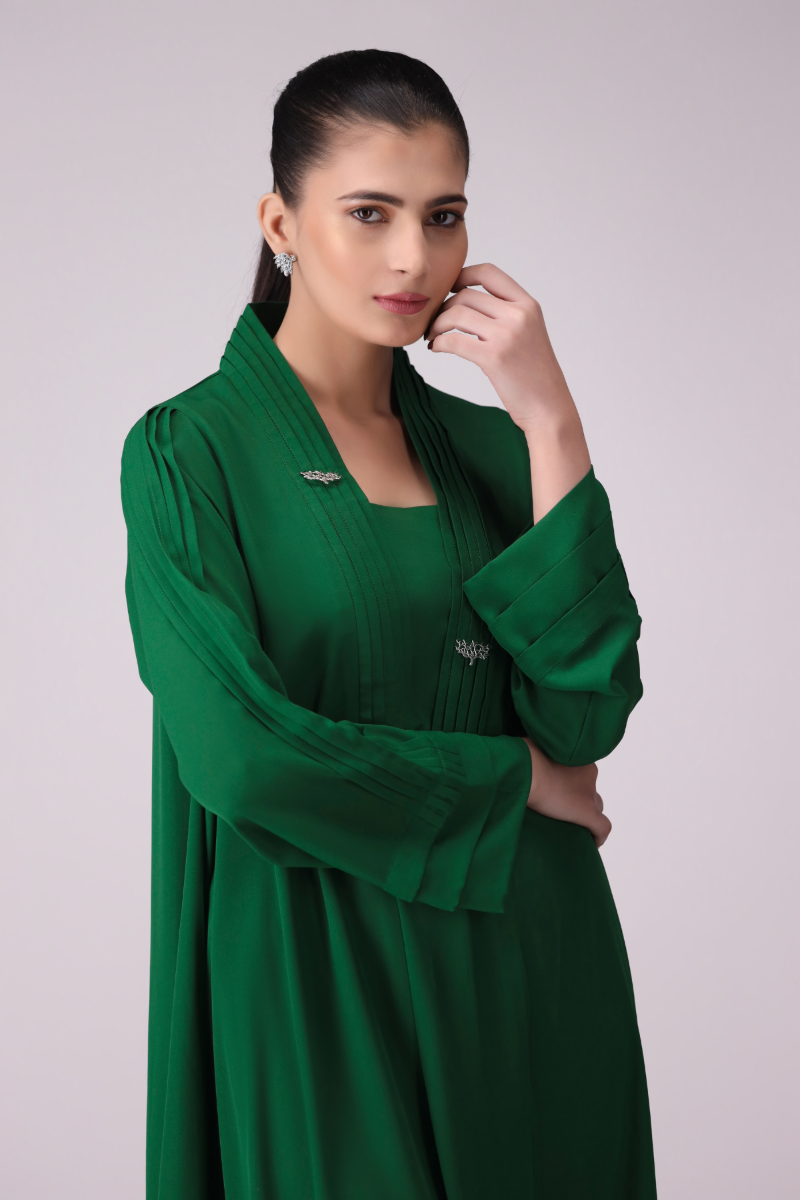 La Rosaa - LW Green Long Dress - Green - 1 Piece