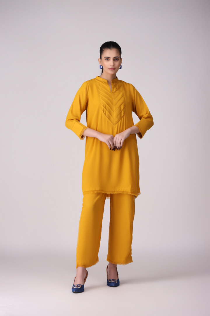 LA ROSAA - Marigold - Georgette - Mustard - 2 Piece