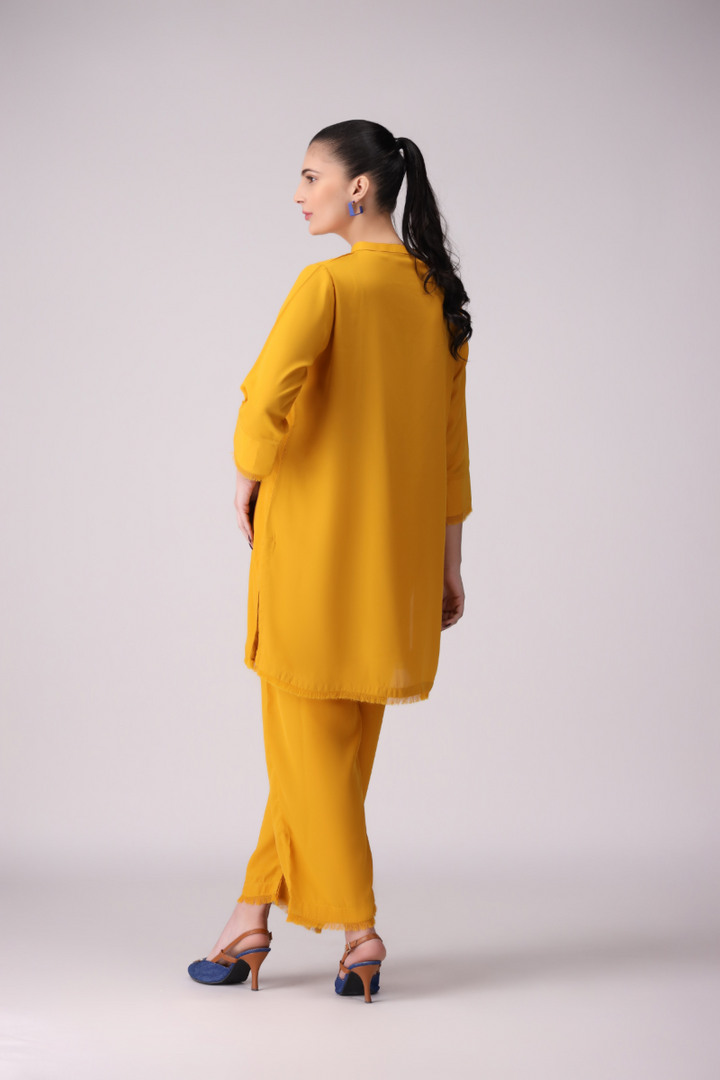 LA ROSAA - Marigold - Georgette - Mustard - 2 Piece