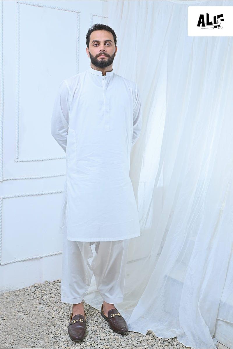 Alifyay - Off-White Kurta and Pajama 2 Piece AY-001 - cotton - Studio by TCS