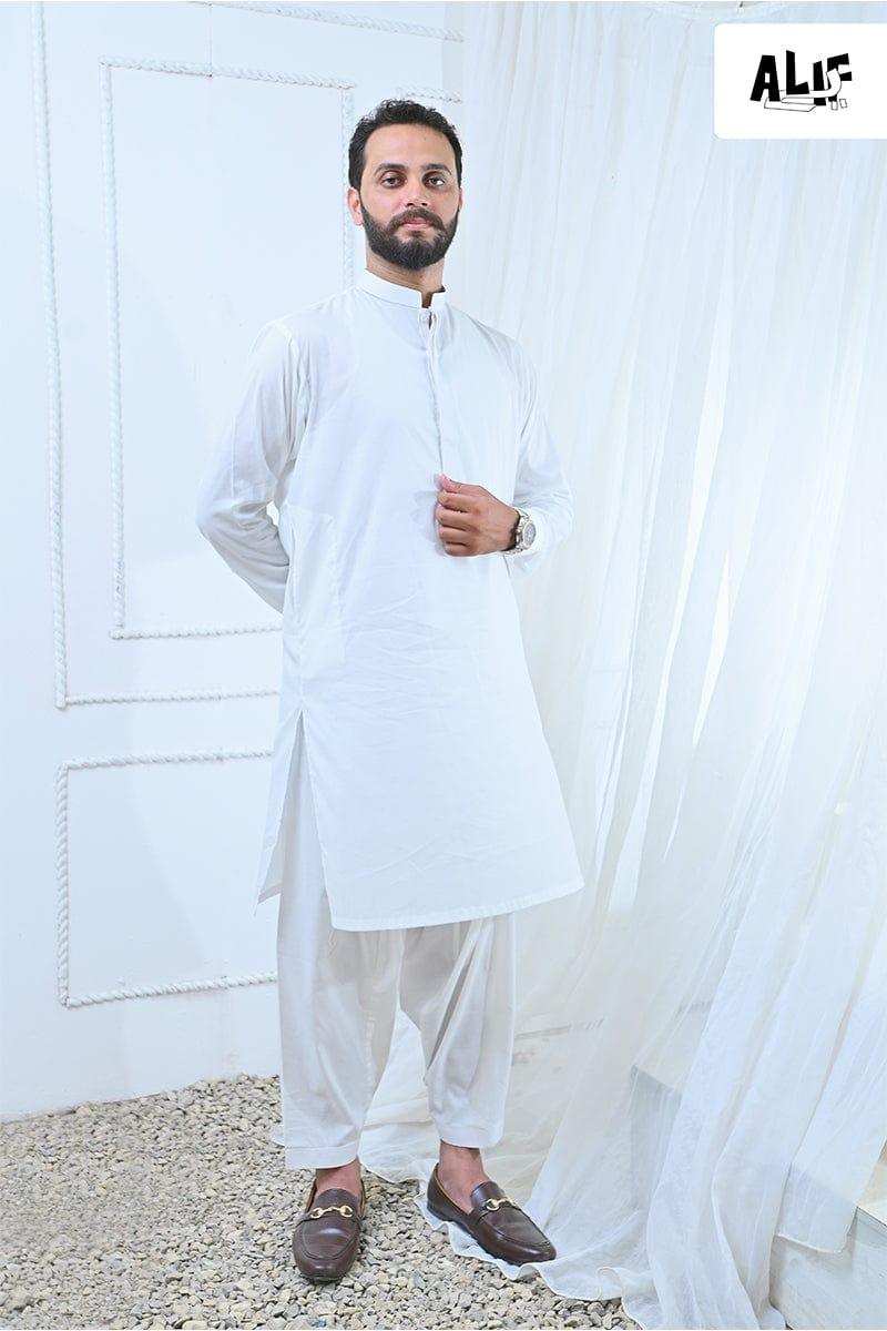 Alifyay - Off-White Kurta and Pajama 2 Piece AY-001 - cotton - Studio by TCS