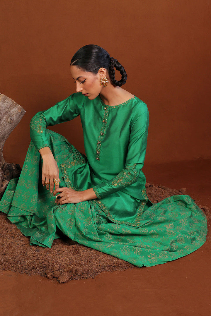 Generation - Musawirana - Green - Cotton Chanderi Blend - 2 Piece