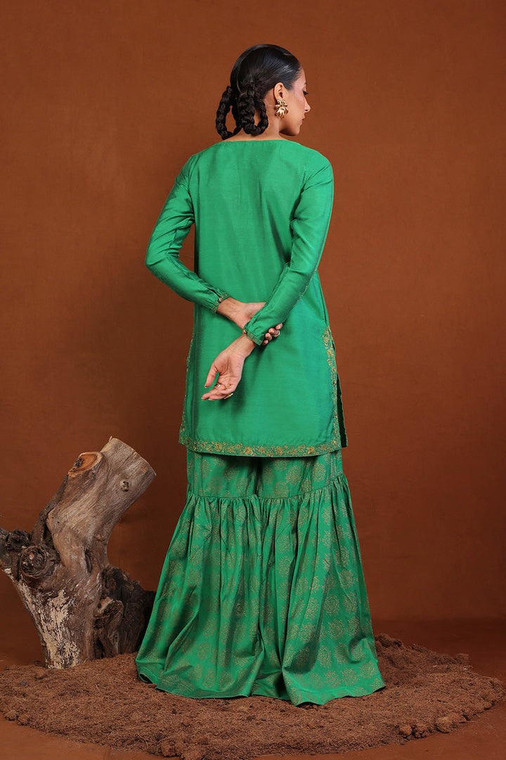 Generation - Musawirana - Green - Cotton Chanderi Blend - 2 Piece