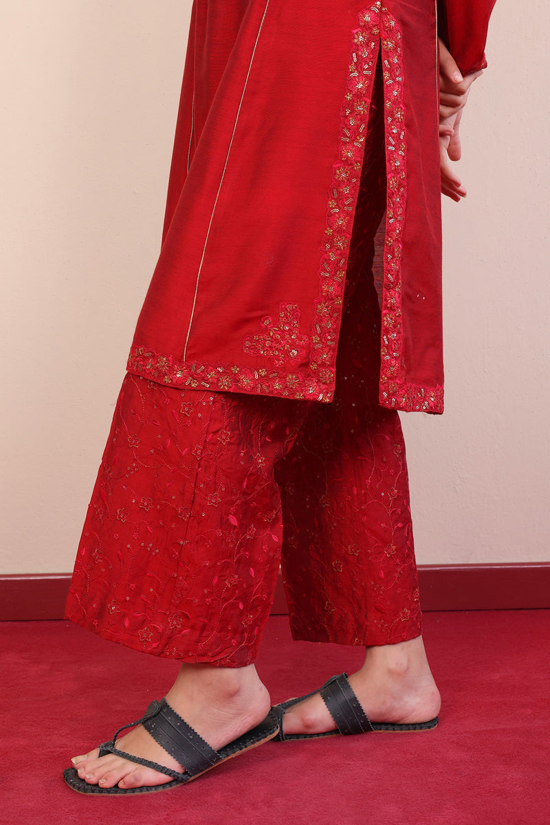 Generation - Musawirana Embroidered - Maroon - Silk - 2 Piece