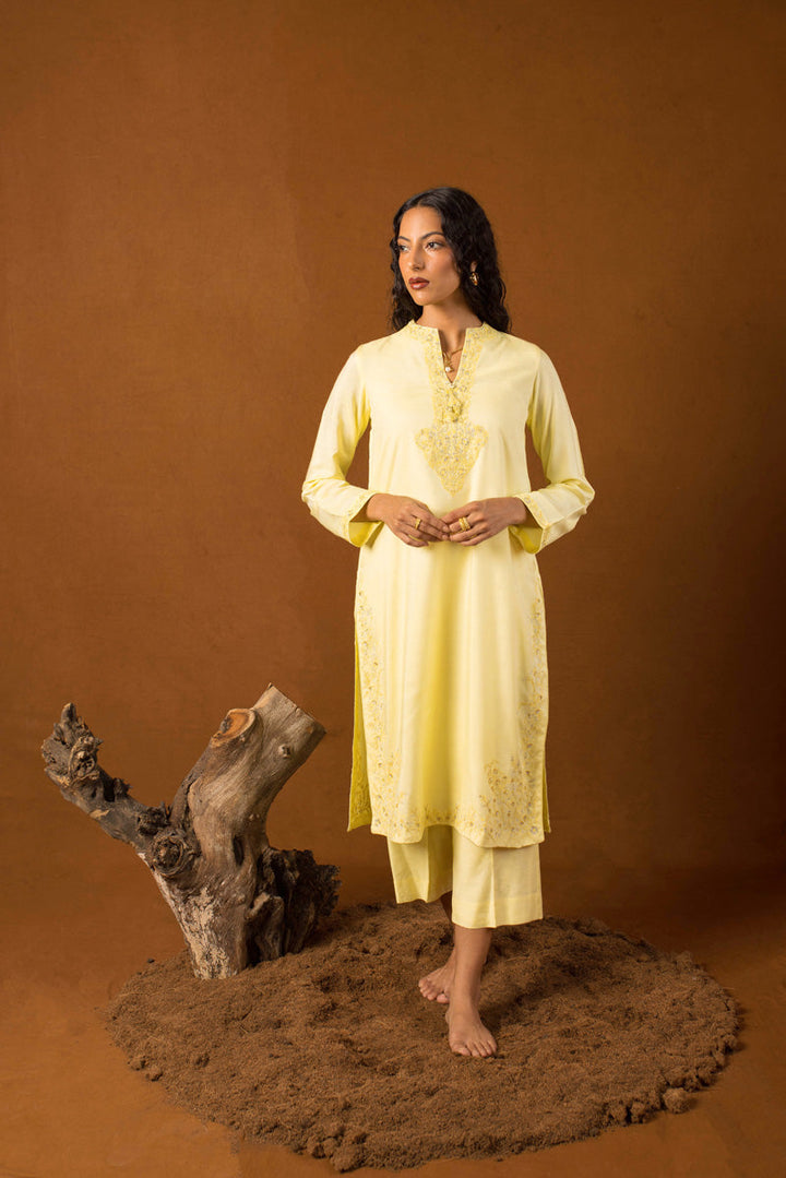 Generation - Musawirana - Yellow - Cotton Chanderi Blend - 2 Piece