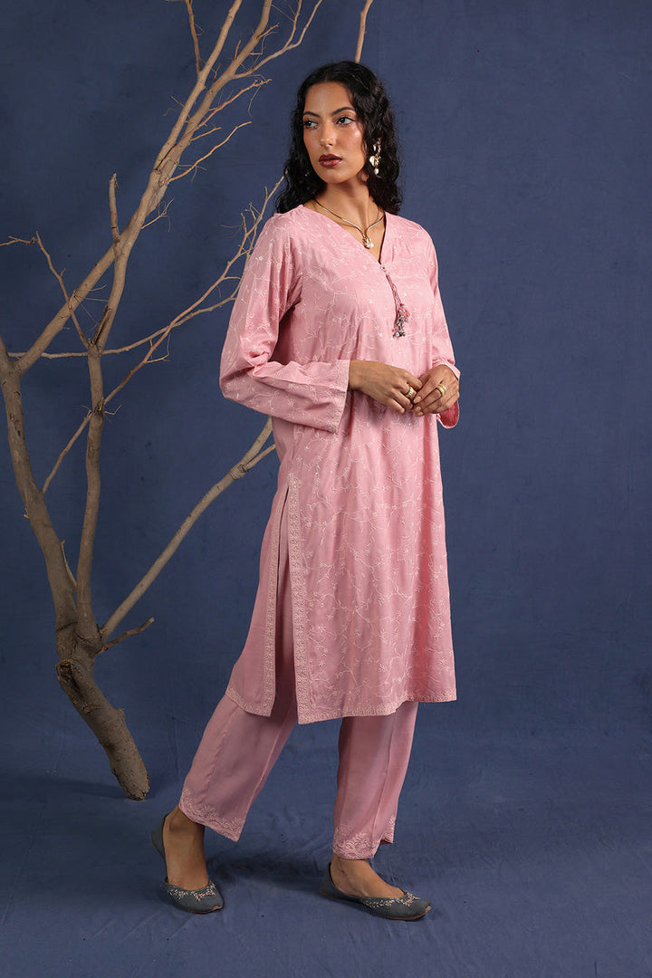 Generation - Tasseled Musawirana - Pink - Raw Silk - 2 Piece