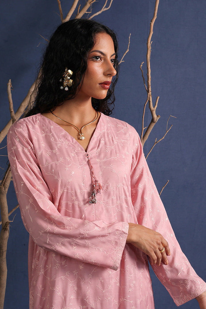 Generation - Tasseled Musawirana - Pink - Raw Silk - 2 Piece