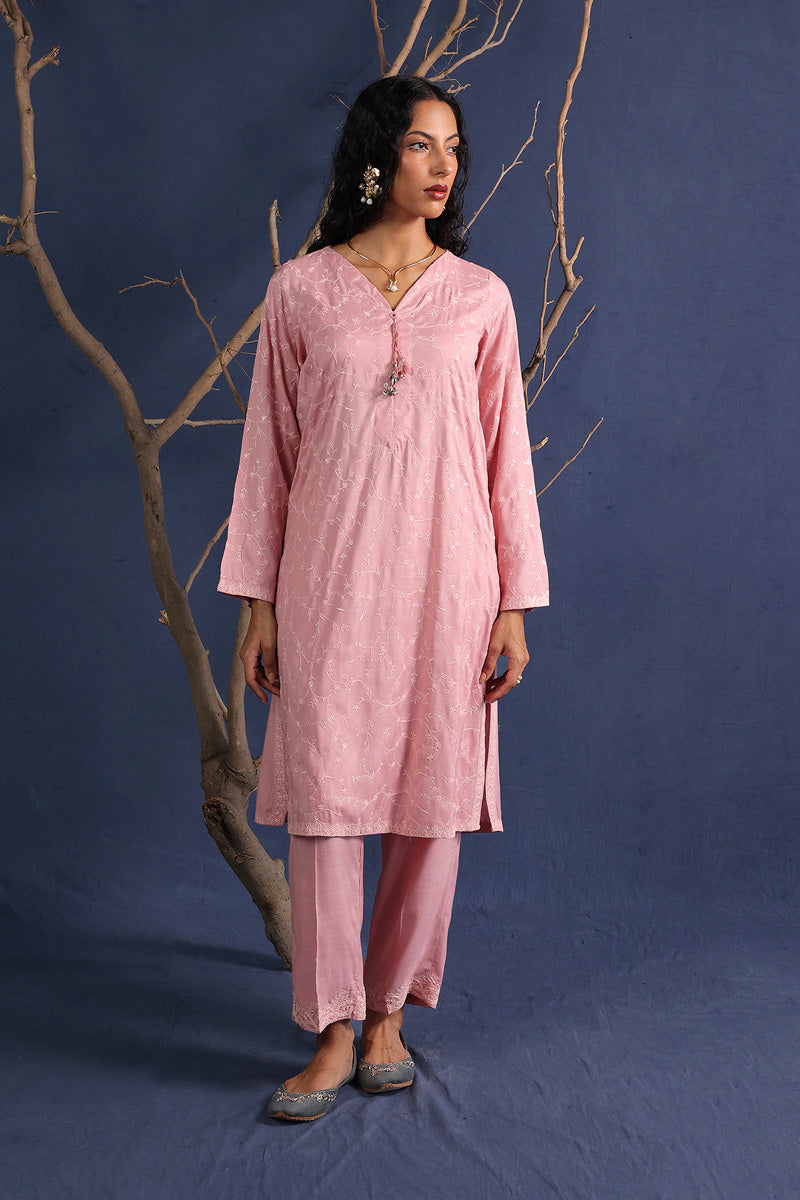 Generation - Tasseled Musawirana - Pink - Raw Silk - 2 Piece