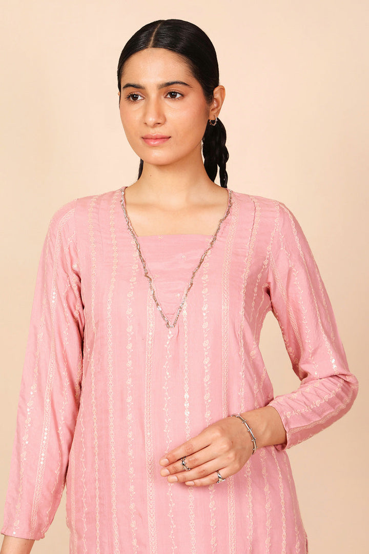 Generation - Sunehri Lumban - Raw Silk - Pink - 2 Piece