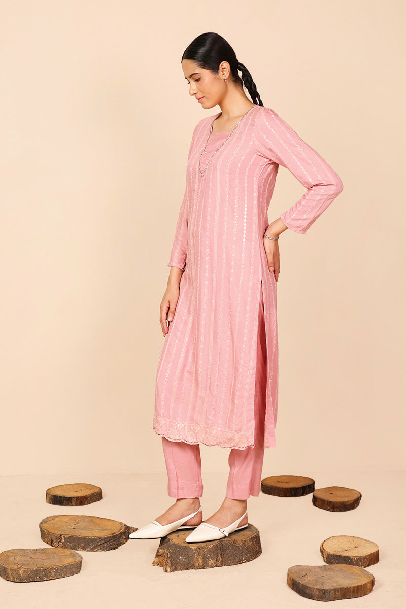 Generation - Sunehri Lumban - Raw Silk - Pink - 2 Piece