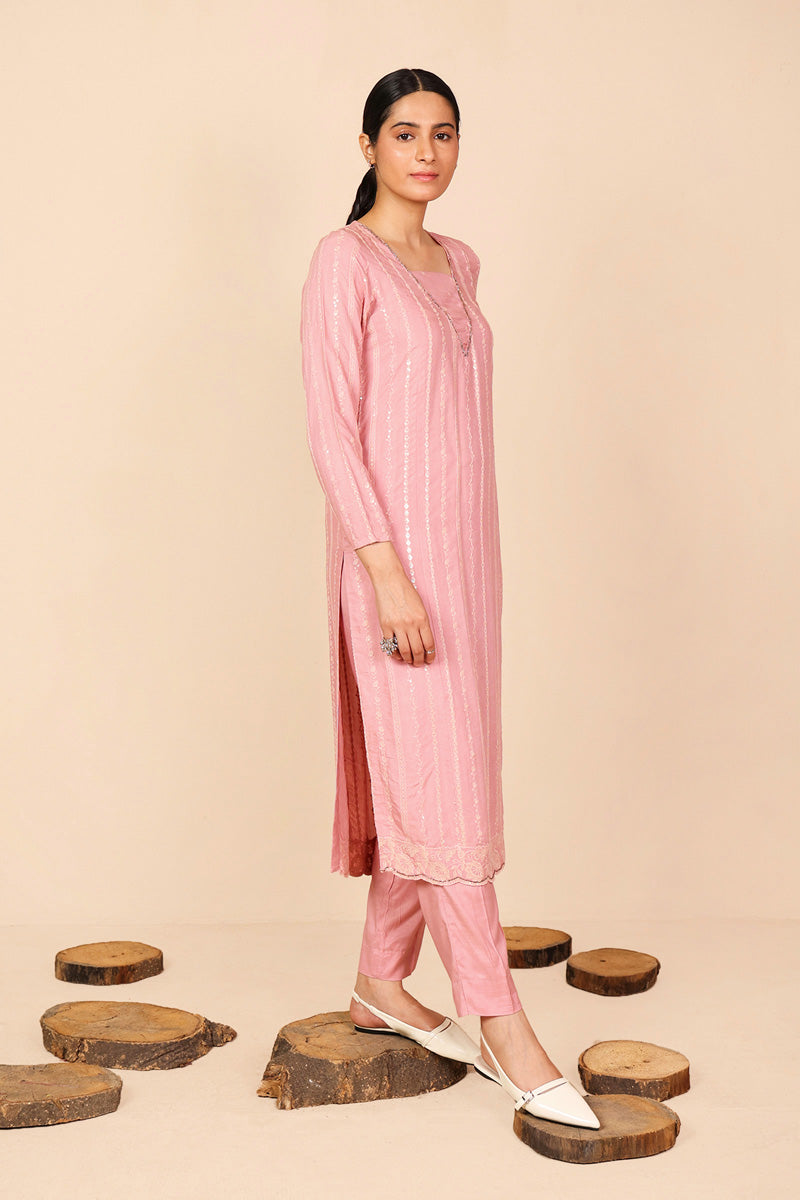 Generation - Sunehri Lumban - Raw Silk - Pink - 2 Piece