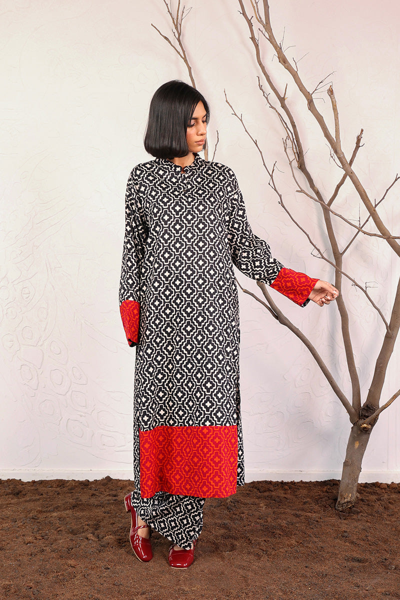 Generation - Print Blocked Zawiya - Black - 2 Piece