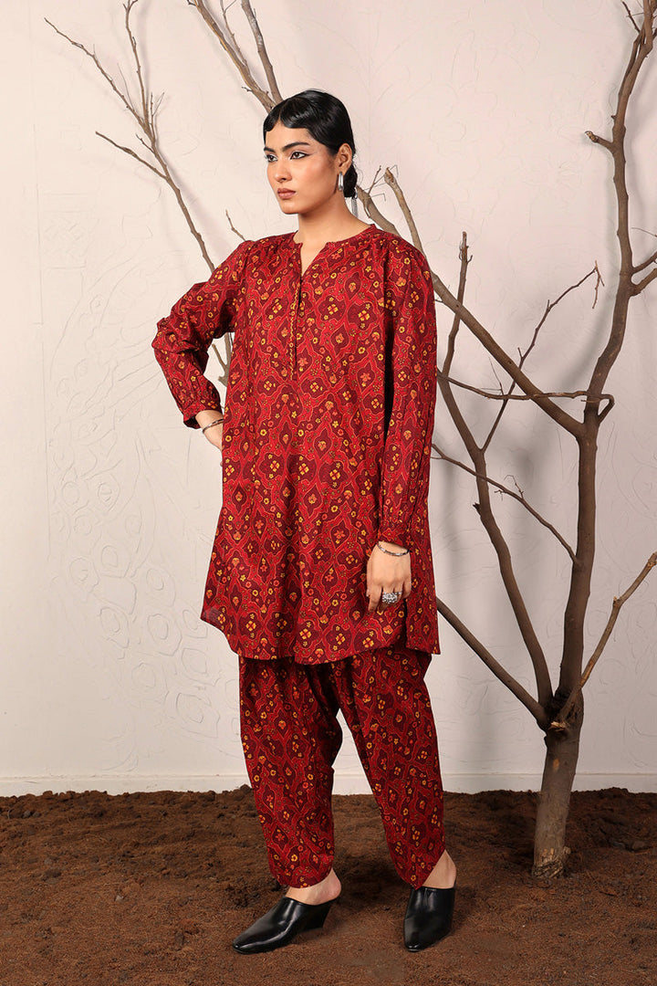 Generation - Printed Persian 2 Piece - Cambric - Maroon