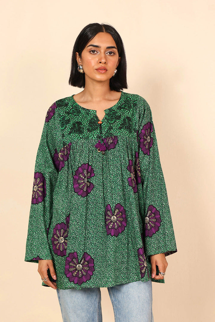 Generation - African Safari Top - Cambric - Green - 1 Piece