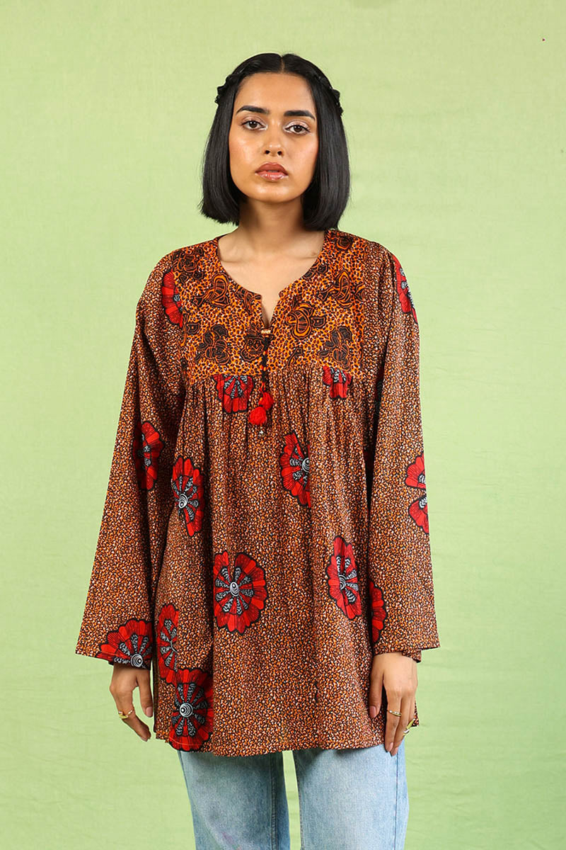 Generation - African Safari Top - Cambric - Green - 1 Piece