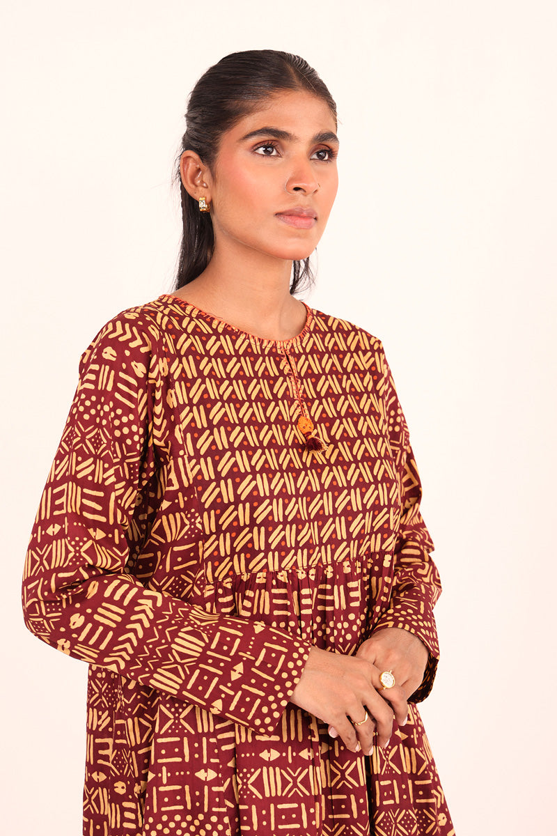 Generation - Printed African Safari - Cambric - Maroon - 2 Piece