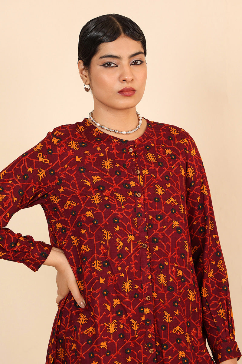 Generation - Contemporary Qaleen - Maroon - 2 Piece