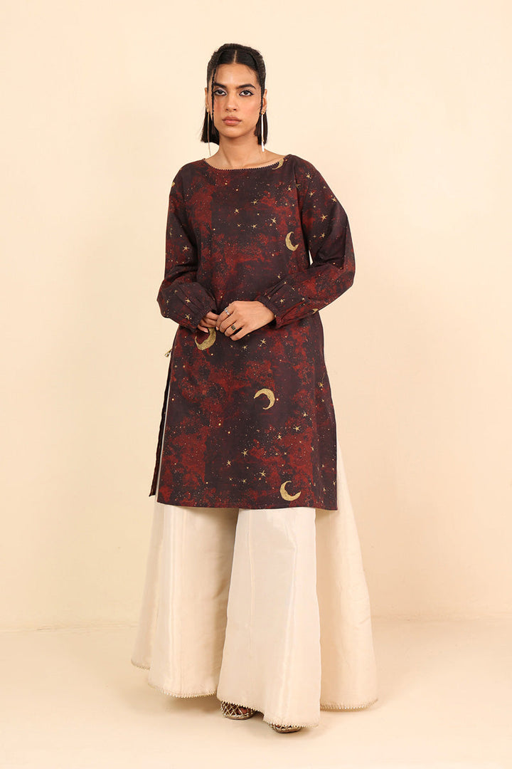 Generation - Macrocosm Cosmic Shirt - Khaddar - Maroon - 1 Piece