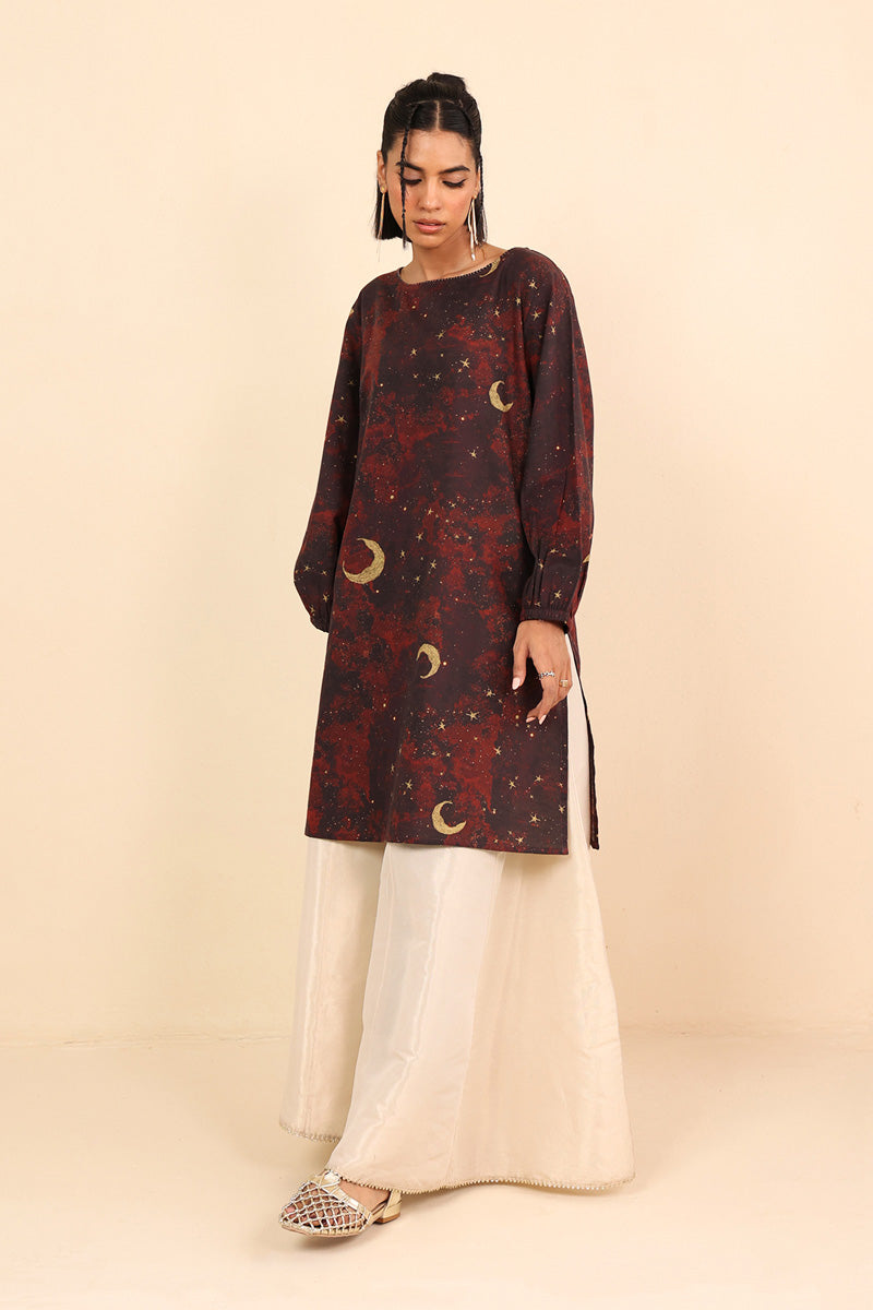 Generation - Macrocosm Cosmic Shirt - Khaddar - Maroon - 1 Piece