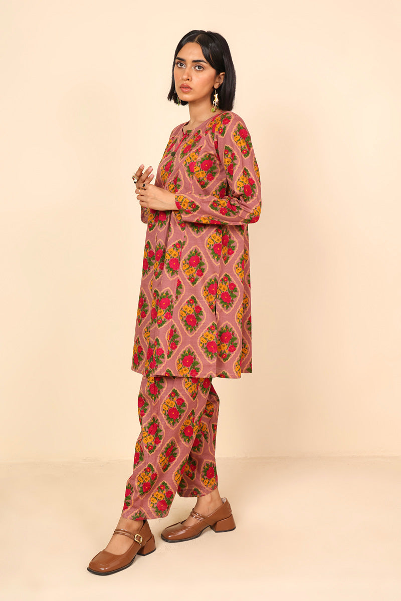 Generation - Printed Charbagh 2 Piece - Cambric - Navy Blue