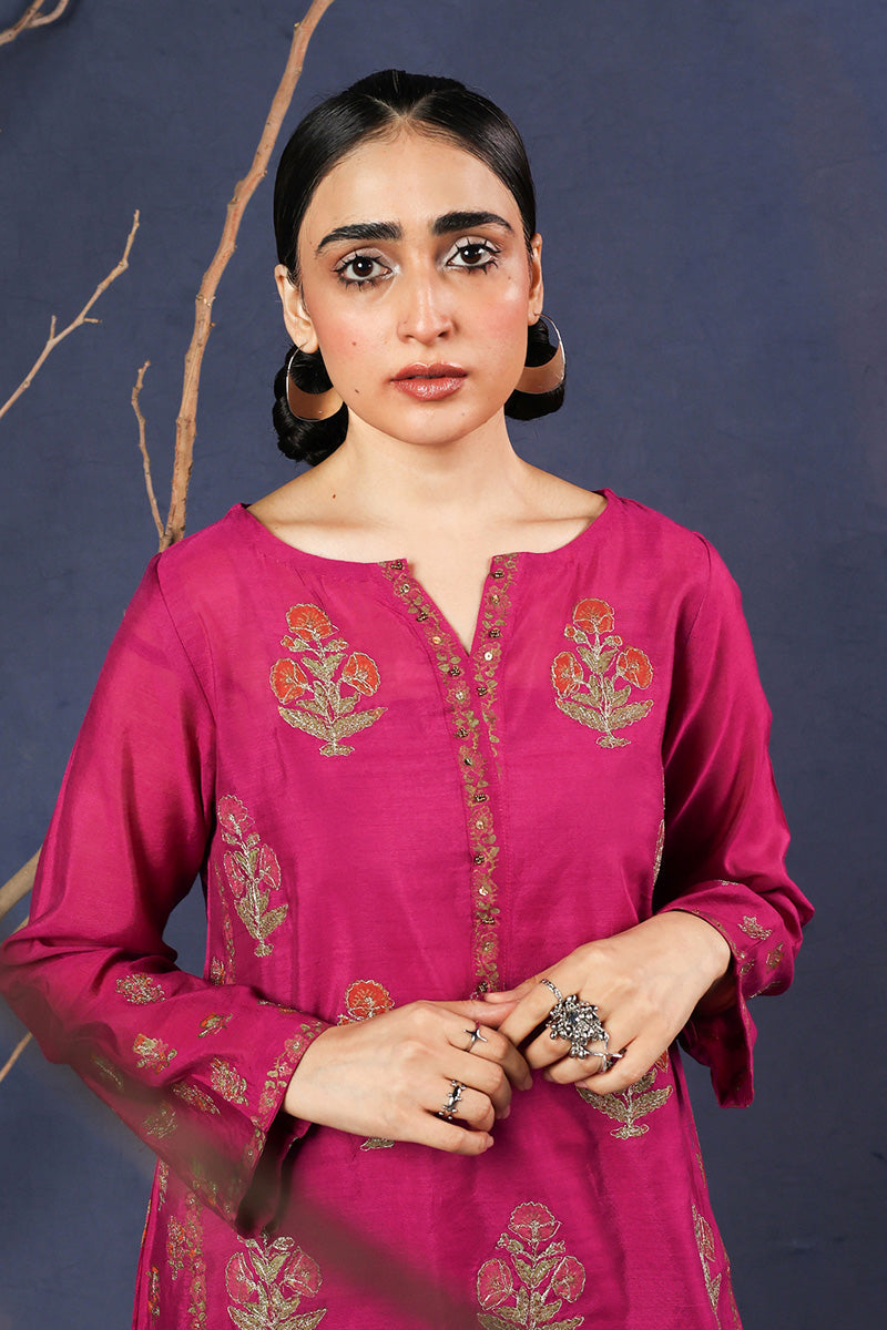 Generation - Vibrant Gota Kalamkari 2 Piece - Cotton - Purple