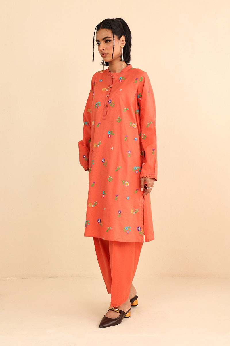 Generation - Foliage Baharaan - Coral - 2 Piece