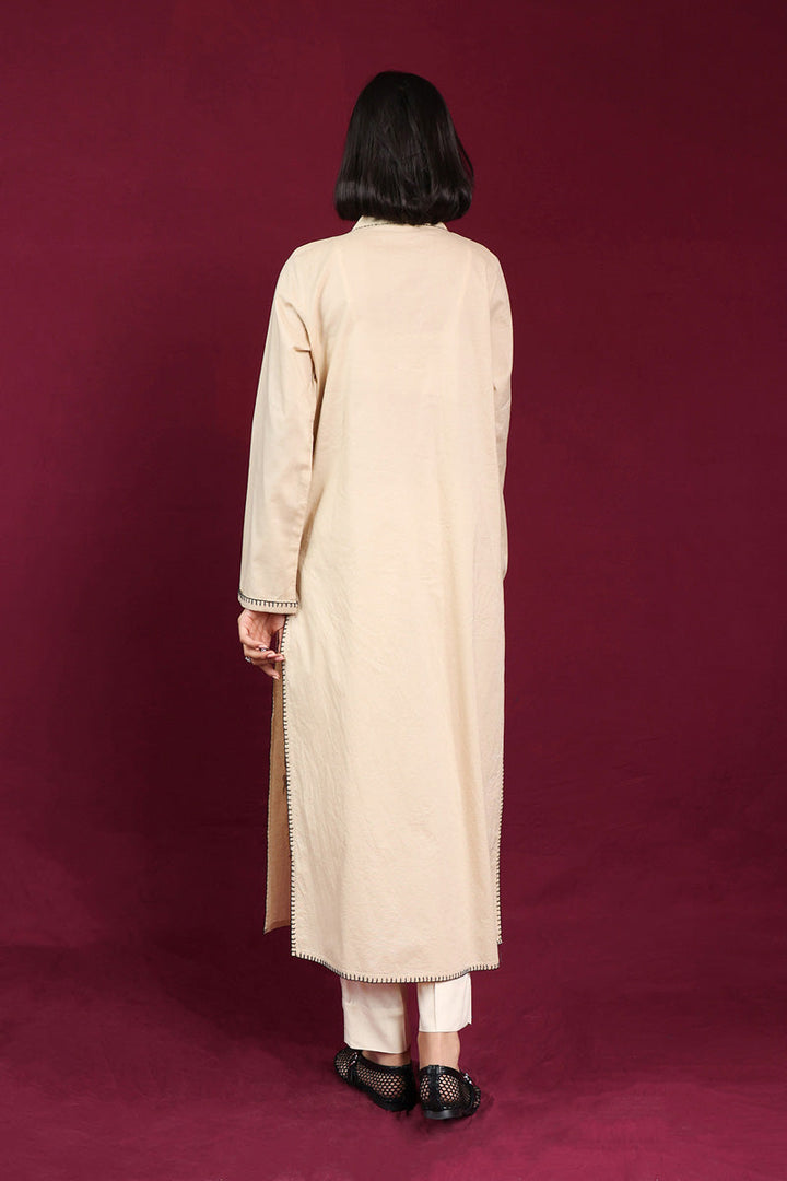 Generation - Monochrome Opus Kurta - Beige - 1 Piece