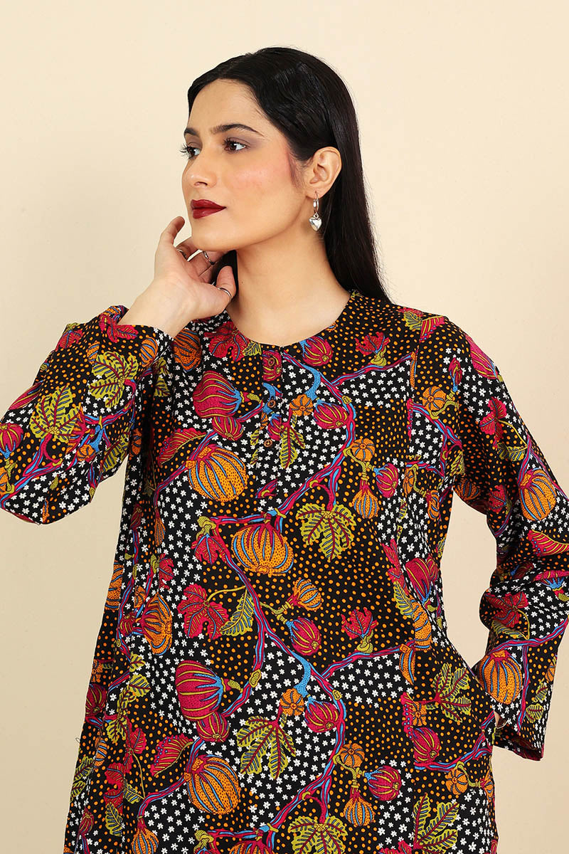 Generation - Tribal Treat Kurti - Black - 1 Piece