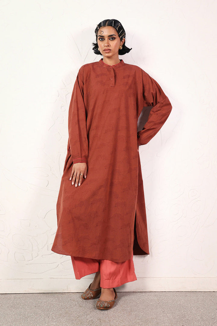 Generation - Flo Roar Kurta - Brown - Jacquard - 1 Piece