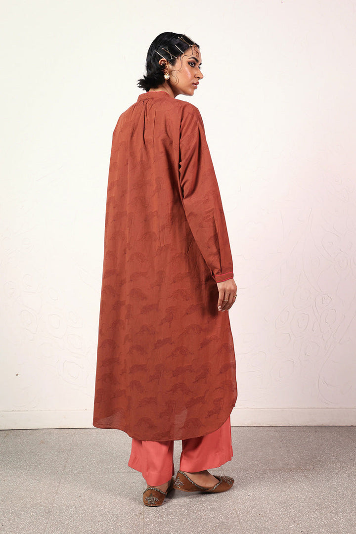 Generation - Flo Roar Kurta - Brown - Jacquard - 1 Piece