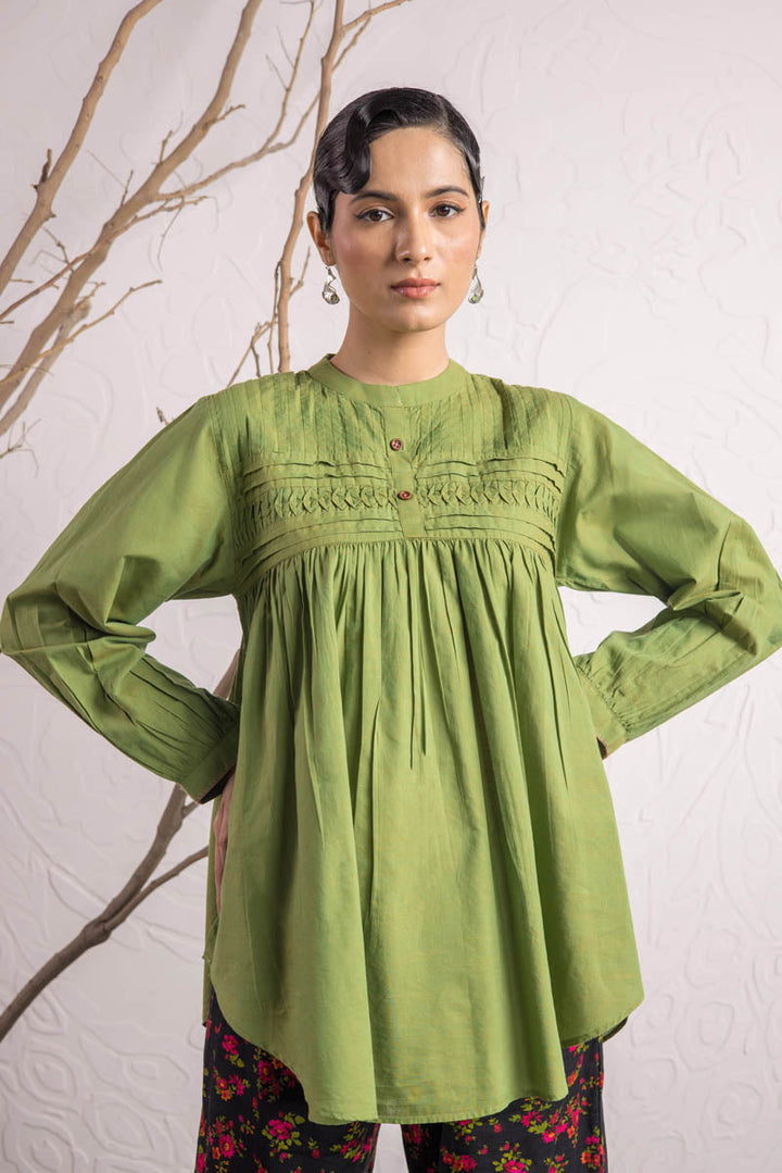 Generation - Pleated Maximal Top - Green - 1 Piece