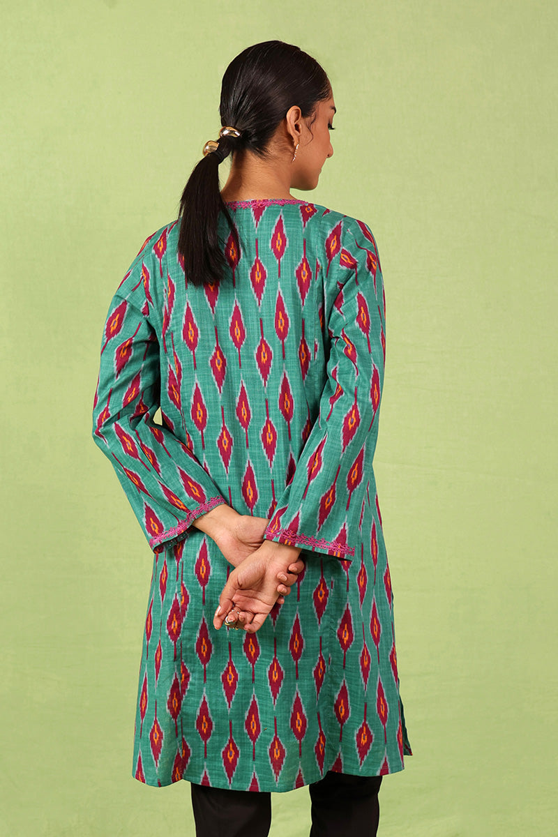 Generation - Timeless Weave Kurti - Cambric - Green - 1 Piece