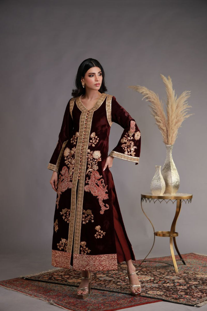 Shamaeel - WFE-01 - Velvet & Khaadi Silk - 2 Piece