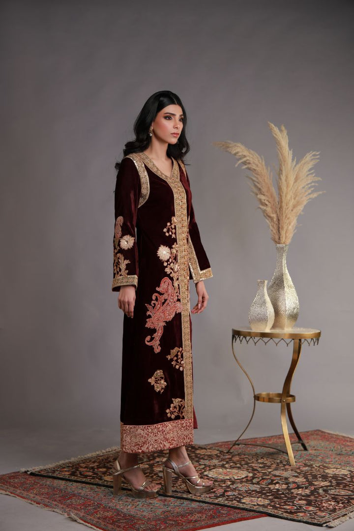 Shamaeel - WFE-01 - Velvet & Khaadi Silk - 2 Piece