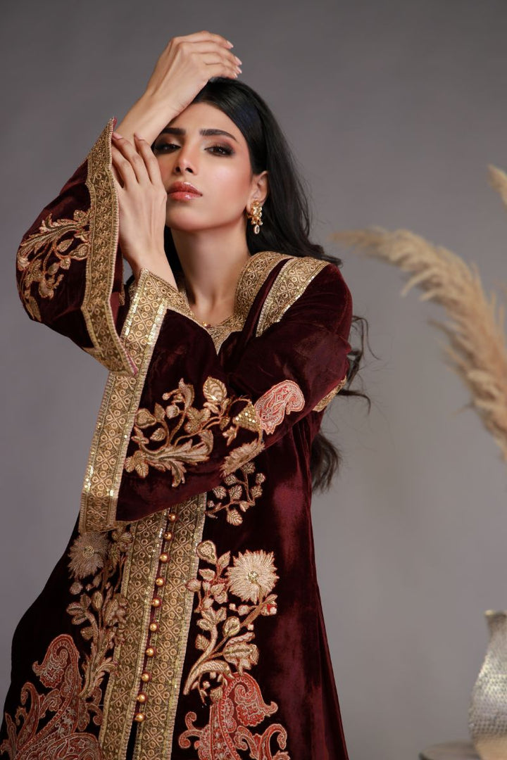 Shamaeel - WFE-01 - Velvet & Khaadi Silk - 2 Piece