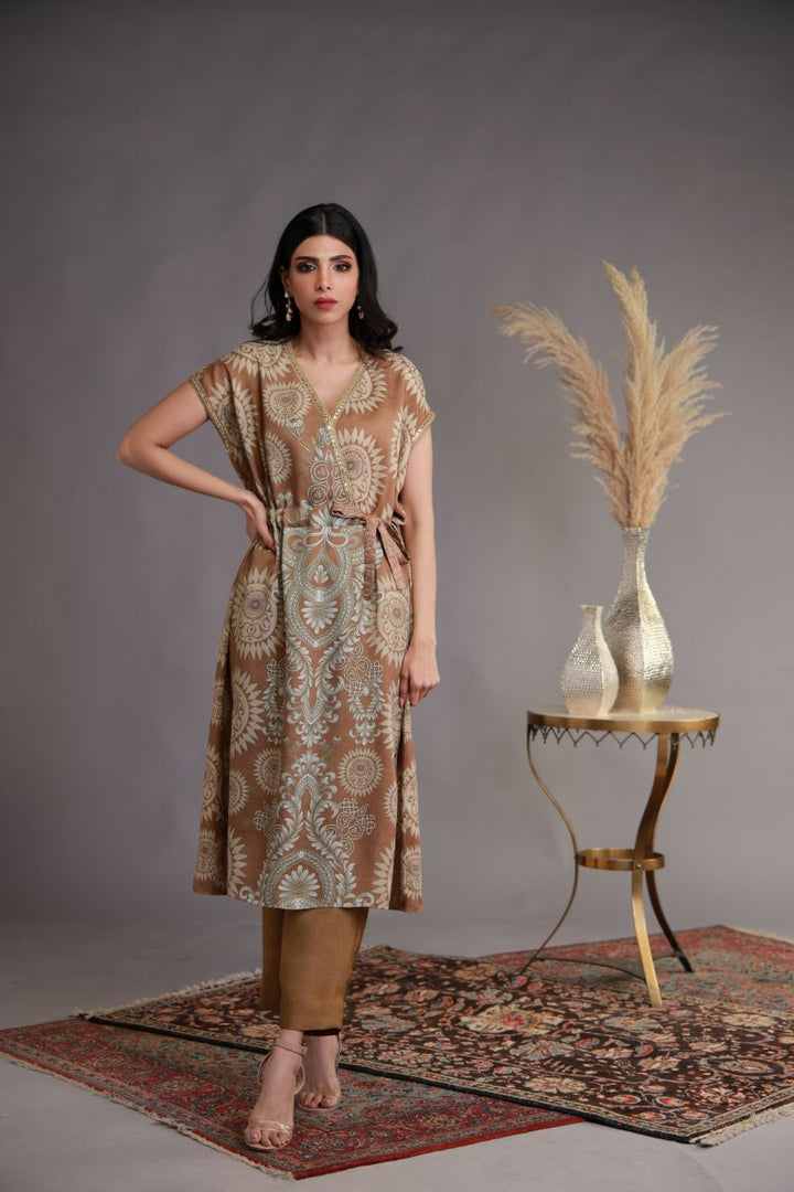 Shamaeel - WFE-04 - Khaadi Silk & Jamawar - 2 Piece