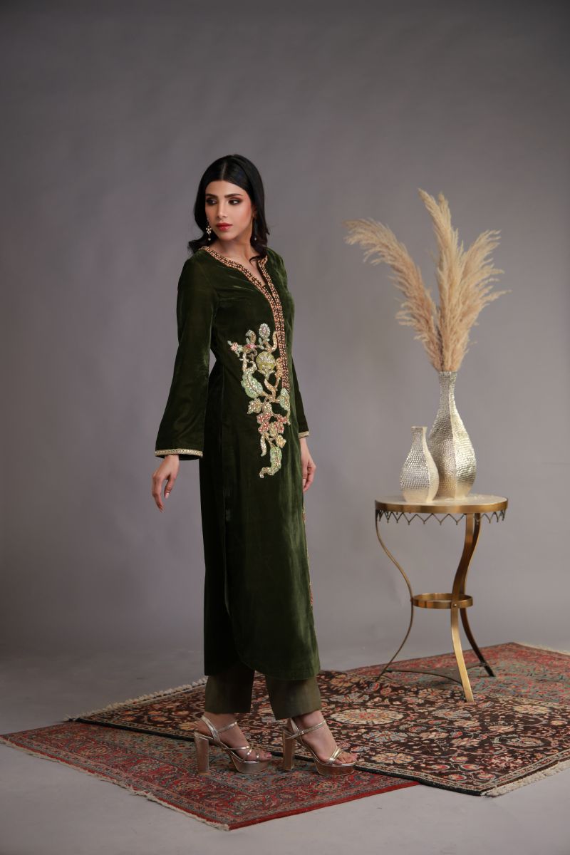 Shamaeel - WFE-08 - Velvet & Khaadi Silk - 2 Piece