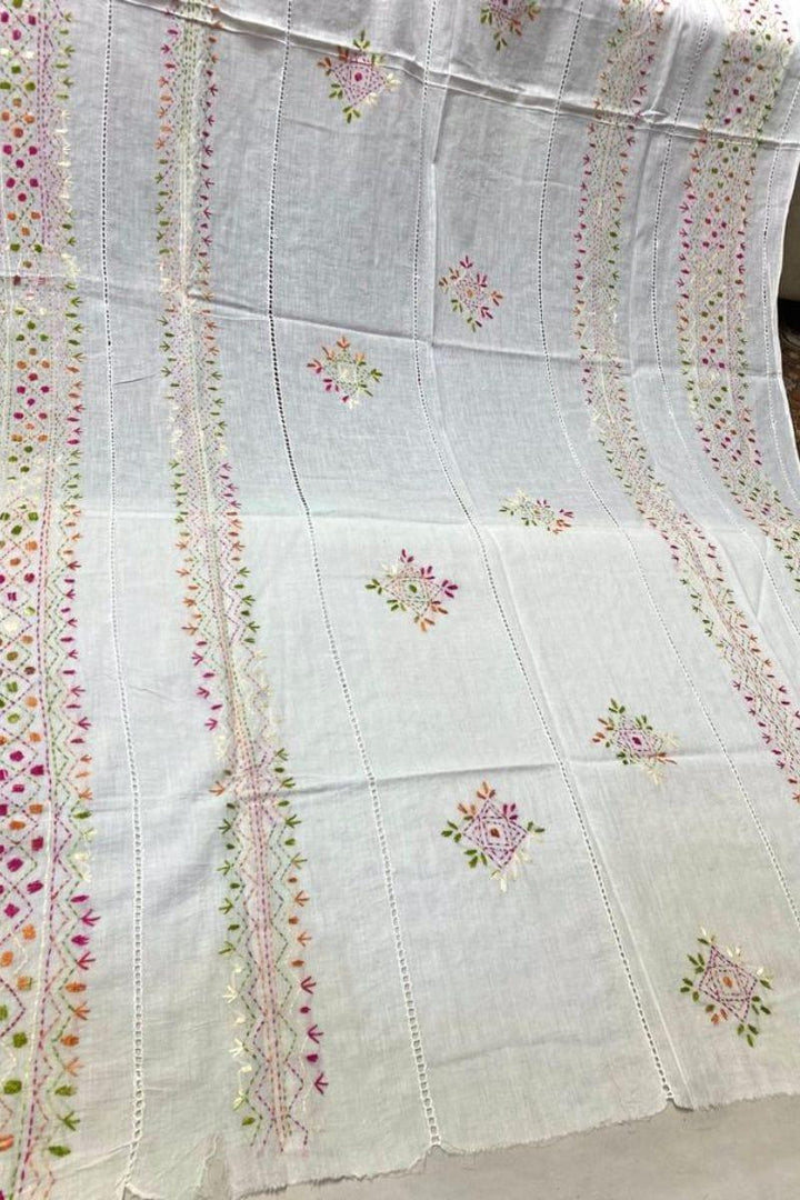 Design by Amina - Hand Embroidered Thread Work Dupatta - 10 - Studio by TCS