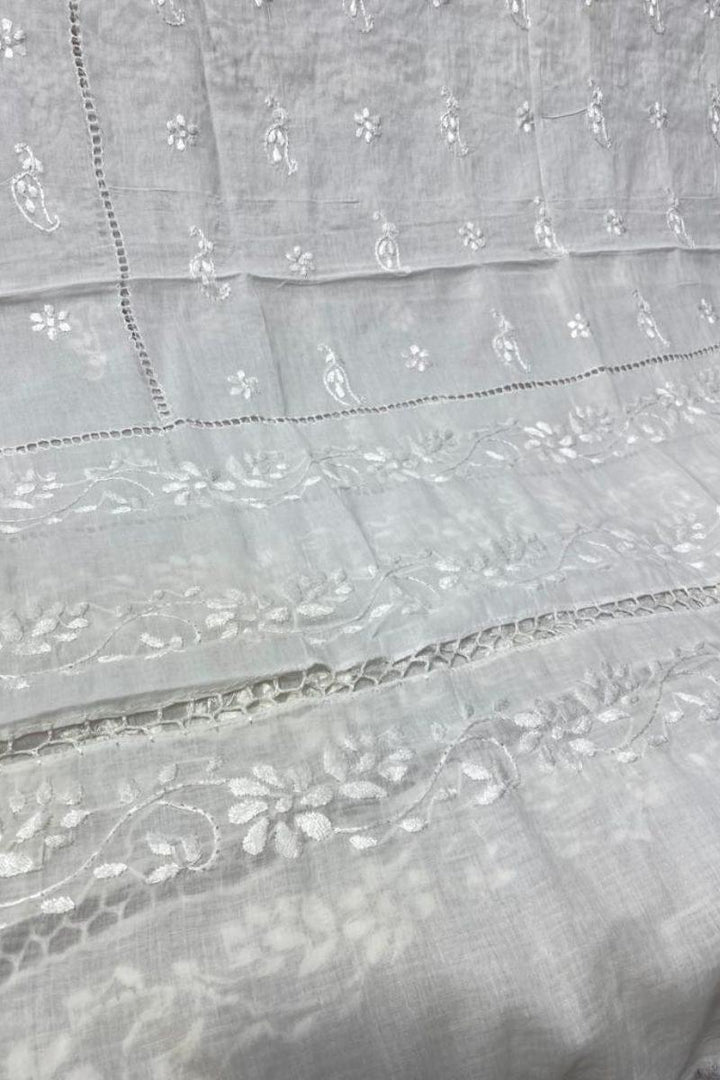 Design by Amina - Hand Embroidered Thread Work Dupatta - 15 - Studio by TCS