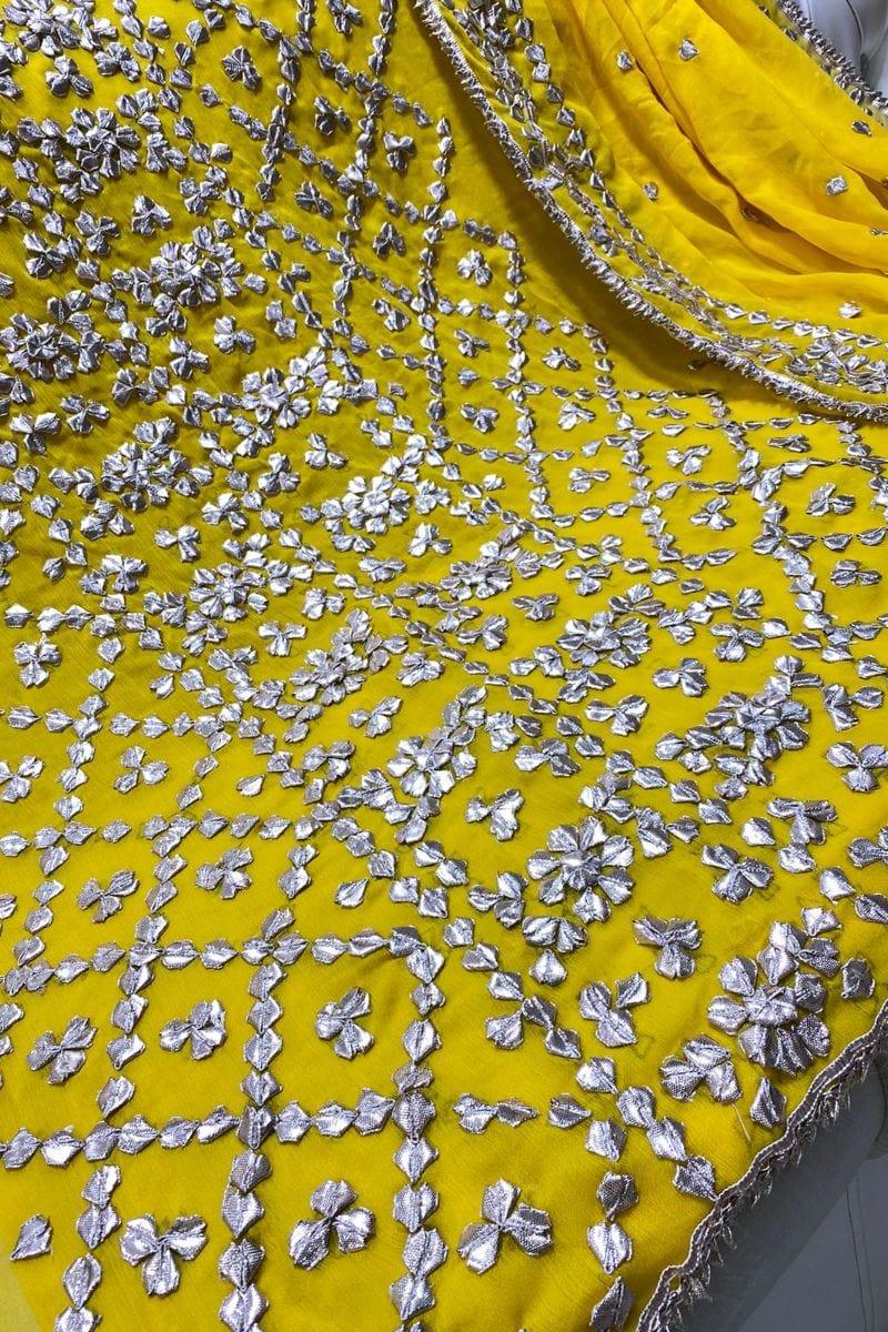 Design by Amina - Bamber Chiffon Gota Jal 2 Piece - Yellow - Studio by TCS