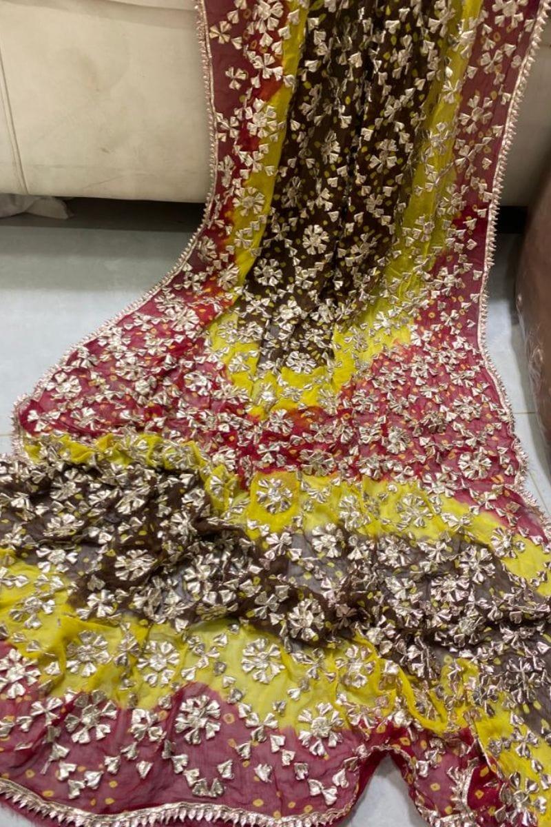 Design by Amina - Chiffon Chunri Gota Work 2 Piece - 09 - Studio by TCS