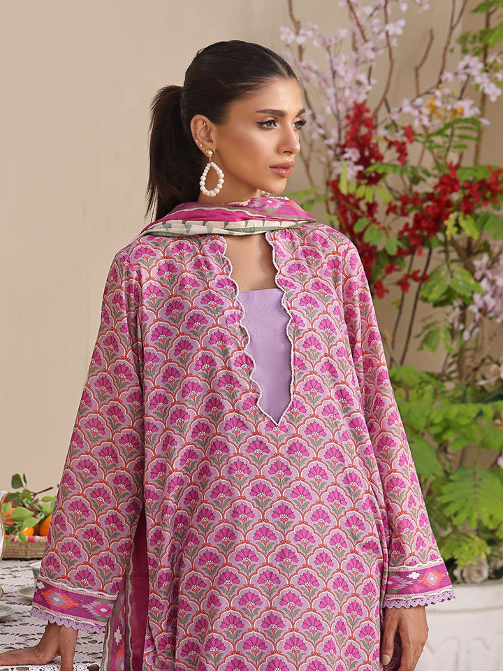 Oaks - 2 Piece Printed Unstitched Lawn Lilac - OL2P-6206-A - Unstitch