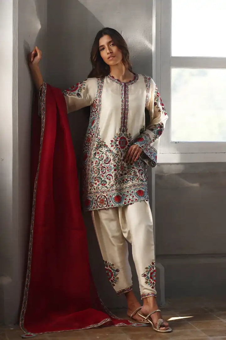 Sania Maskatiya - Yuma - Khaadi, Raw Silk & Organza - 3 Piece