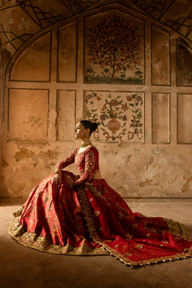 Maria Osama Khan - ZAREEN - RED - Grip Silk & ORGANZA - 3 Piece