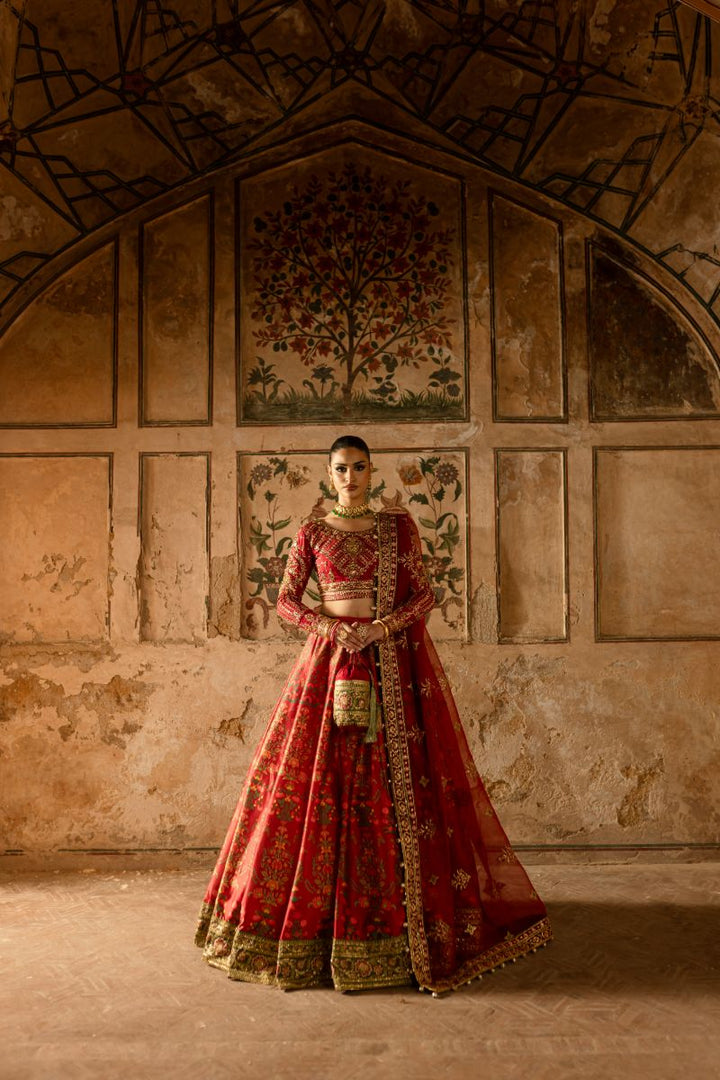 Maria Osama Khan - ZAREEN - RED - Grip Silk & ORGANZA - 3 Piece