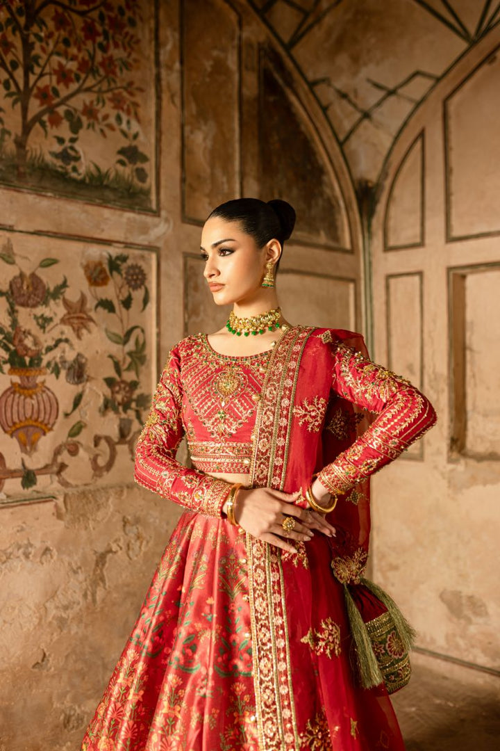 Maria Osama Khan - ZAREEN - RED - Grip Silk & ORGANZA - 3 Piece