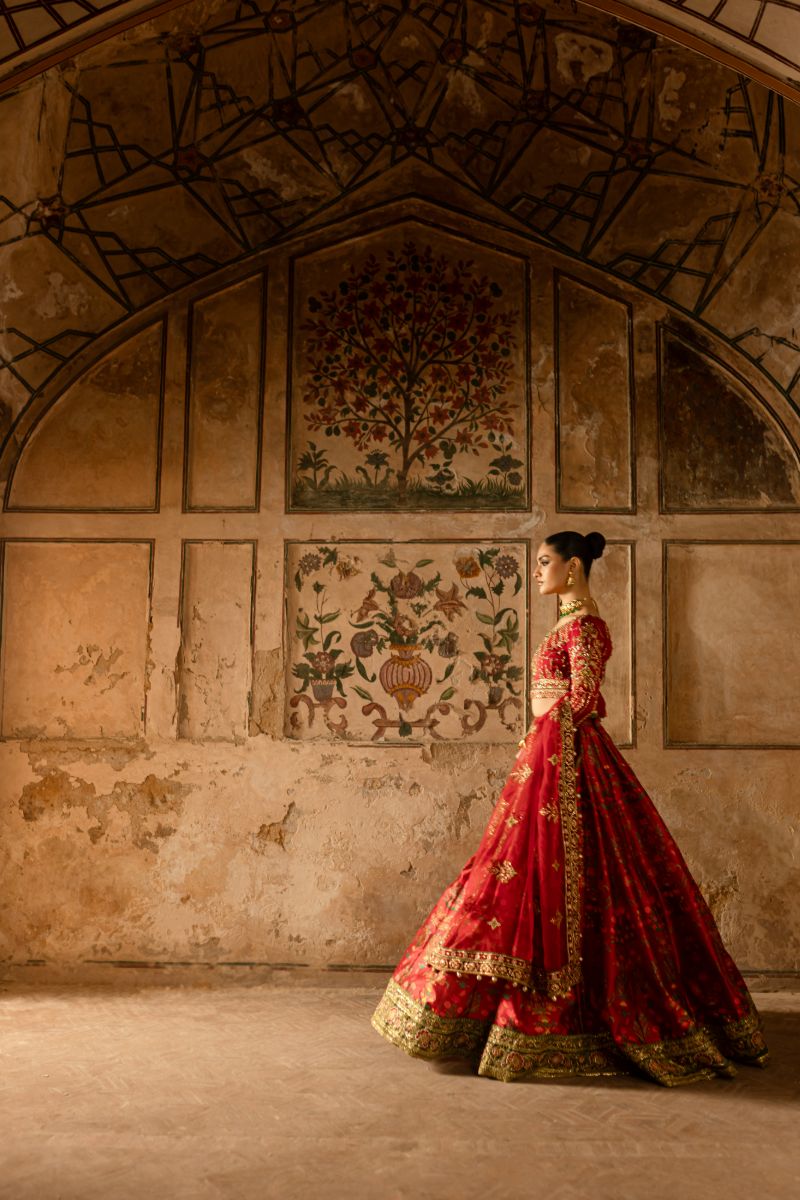 Maria Osama Khan - ZAREEN - RED - Grip Silk & ORGANZA - 3 Piece